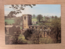 Vintage postcard, Kirkby Malham Church, North Yorkshire, Walter Scott