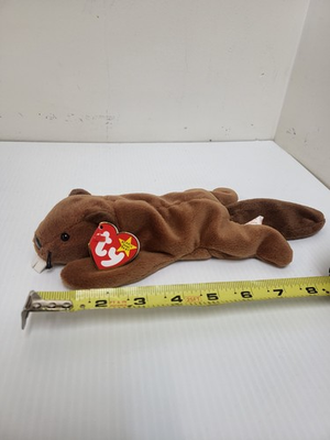 #ad 1995 Ty Beanie Baby BUCKY The Beaver 8.5quot; Stuffed Plush Animal Toy $8.96