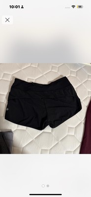 Black lululemon shorts Tag is gone but it's abt a size 6 Great condition!