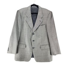 Yves Saint Laurent Jacket Mens 46R Gray Worsted Wool 3 Button Blazer Read