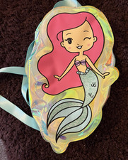 Disney The Little Mermaid Ariel Iridescent Swim Bag Backpack 13" x 9"