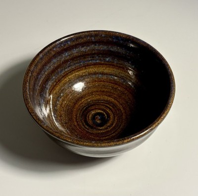 Vintage Japanese Studio Pottery Handmade Noodle Bowl Signed Hiroshi