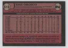 1989 Topps Blank Front Jesse Orosco #513 5n0