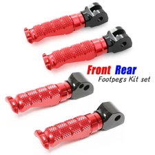 Red CNC Front Rear R-FIGHT Footpegs For GSX650F Katana 650 08-12 13 14 15 16 17