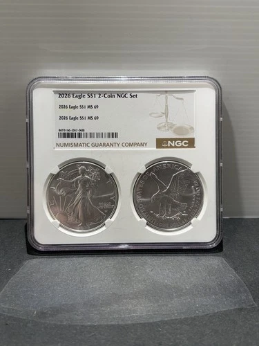 2026 Eagle S$1 2-Coin NGC Set 2026 Eagle S$1 MS 69 2026 Eagle S$1 MS 69