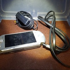 Sony PSP-3001 Silver FOR PARTS OR REPAIR with POWER CORD-NO BATTERY-UNTESTED