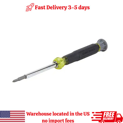 Klein Tools 32581 Screwdriver, 4-in-1 Precision Electronics Screwdriver w/ Bits