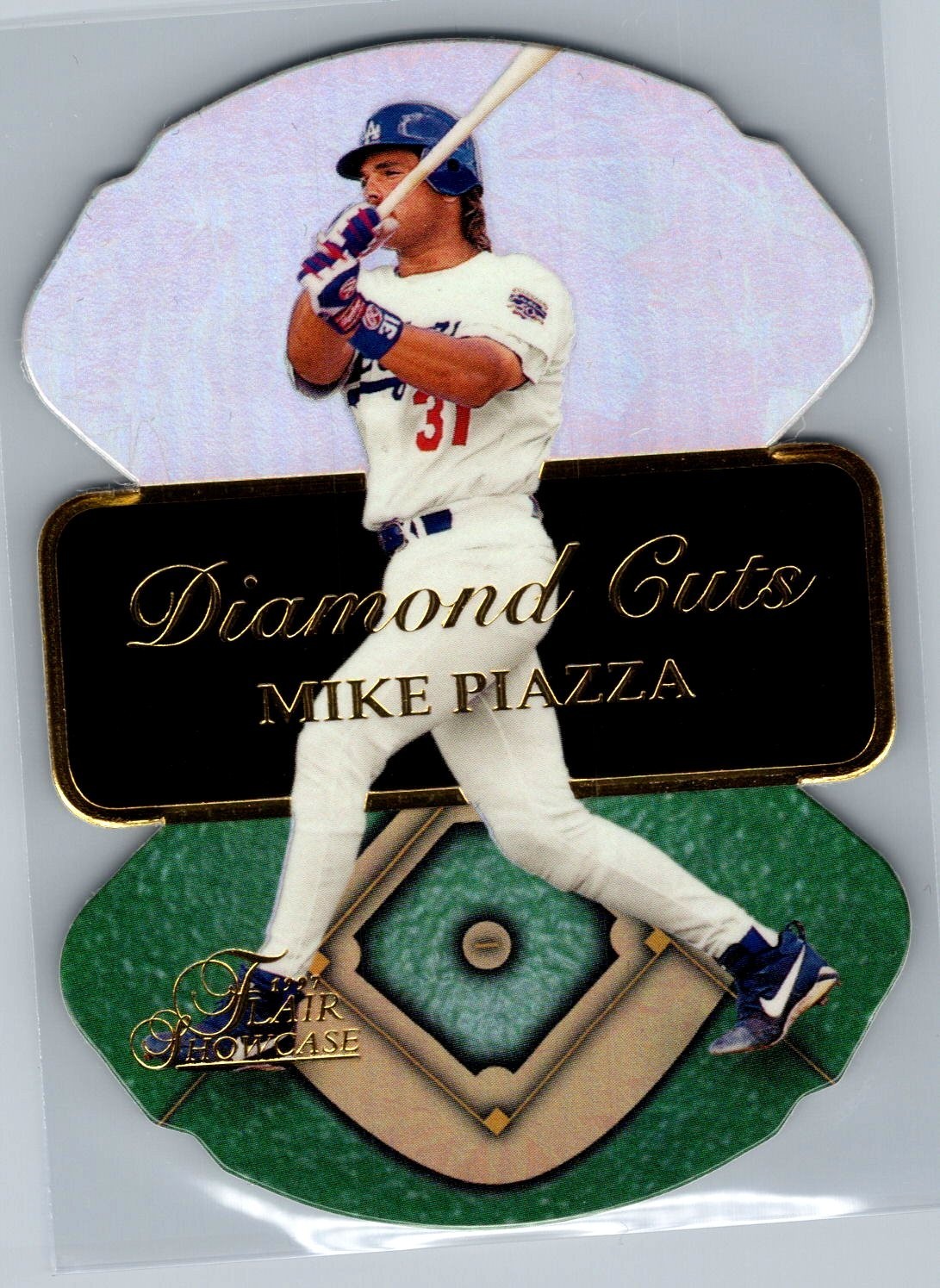 1997 Flair Showcase - Diamond Cuts Mike Piazza #12 - HOF NM