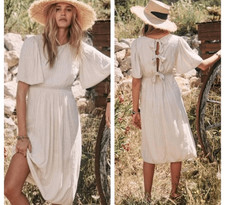 Sezane Emilia Dress Ecru Cream Size 36 US 4