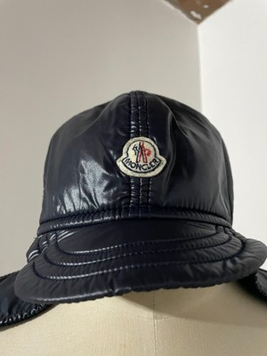 MONCLER Mütze Polyester glänzend Fleece Knöpfe Cap winddicht Kids