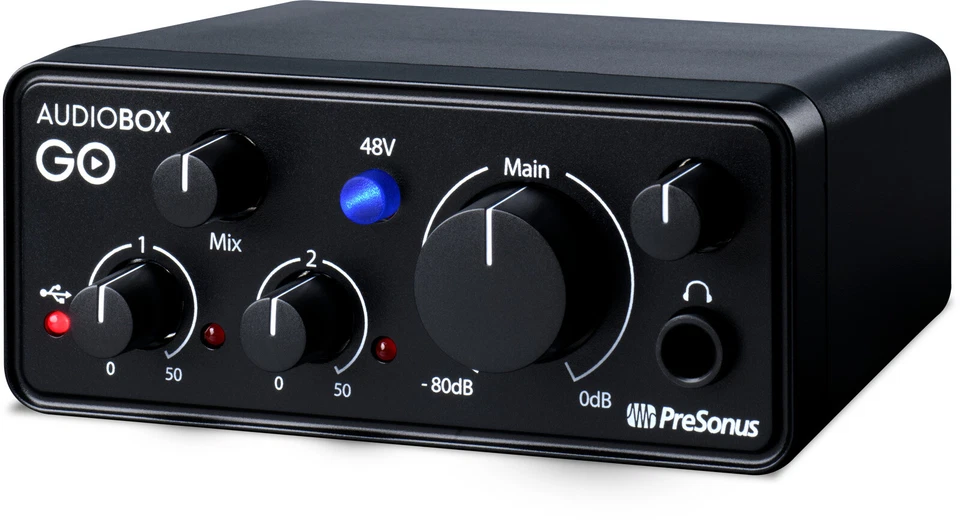 Presonus AudioBox GO 2x2 USB-C Bus Power Audio Recording Interface + Studio Mic - Image 3 of 4