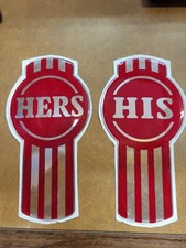  Lot of 2 Glitter Red/Chrome Kenworth Emblem ...