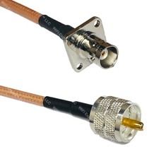 RG400 BNC Flange Female to PL259 UHF Male RF Cable FAST-SHIP LOT