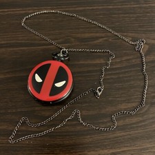 Deadpool Marvel Pocket Watch Pendant Necklace with Chain