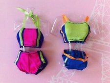 Barbie Doll Vintage 1990 s Multicolor Striped Bathing Beach Swim Suit