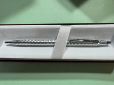 RARE CROSS Century Classic Deco Chrome Etched Ballpoint Pen New in Gift Box