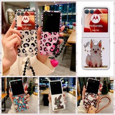 For Moto Razr Plus Ultra 2025 2024 Case Cute Shockproof Hard Luxury Leopard