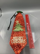 Christmas Tie Christmas Tree Glitter Novelty Elastic Neck