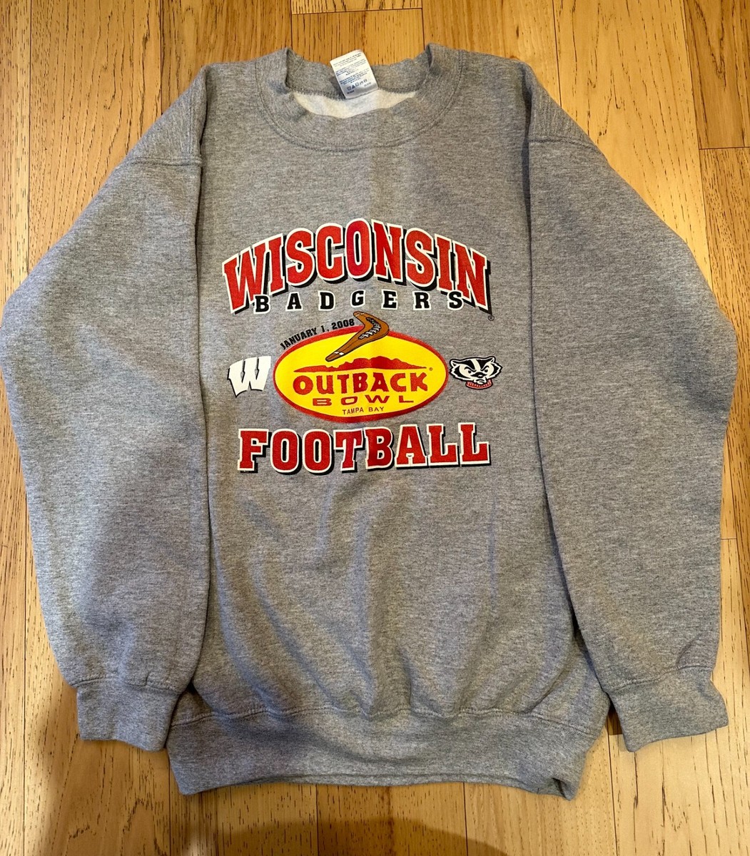 Vintage Wisconsin Badgers Football Crewneck Small 2008 Outback