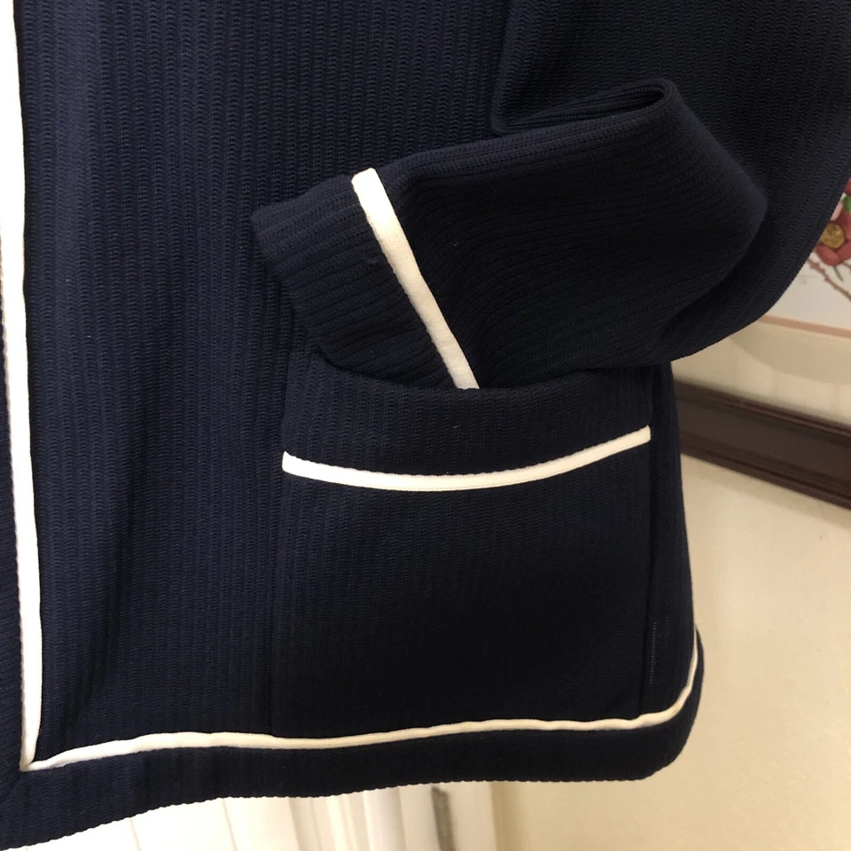 Butte 针织 2 件套海军蓝/白色夹克和上衣 — 第 3/4 张图片