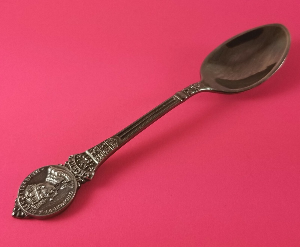 1937 King George VI & Elizabeth Coronation Spoon Silver Tone 105
