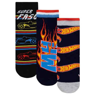 Hot Wheels Jungen Socken | Socken für Jungen 3er Pack | Kinder Rennwagen Socken