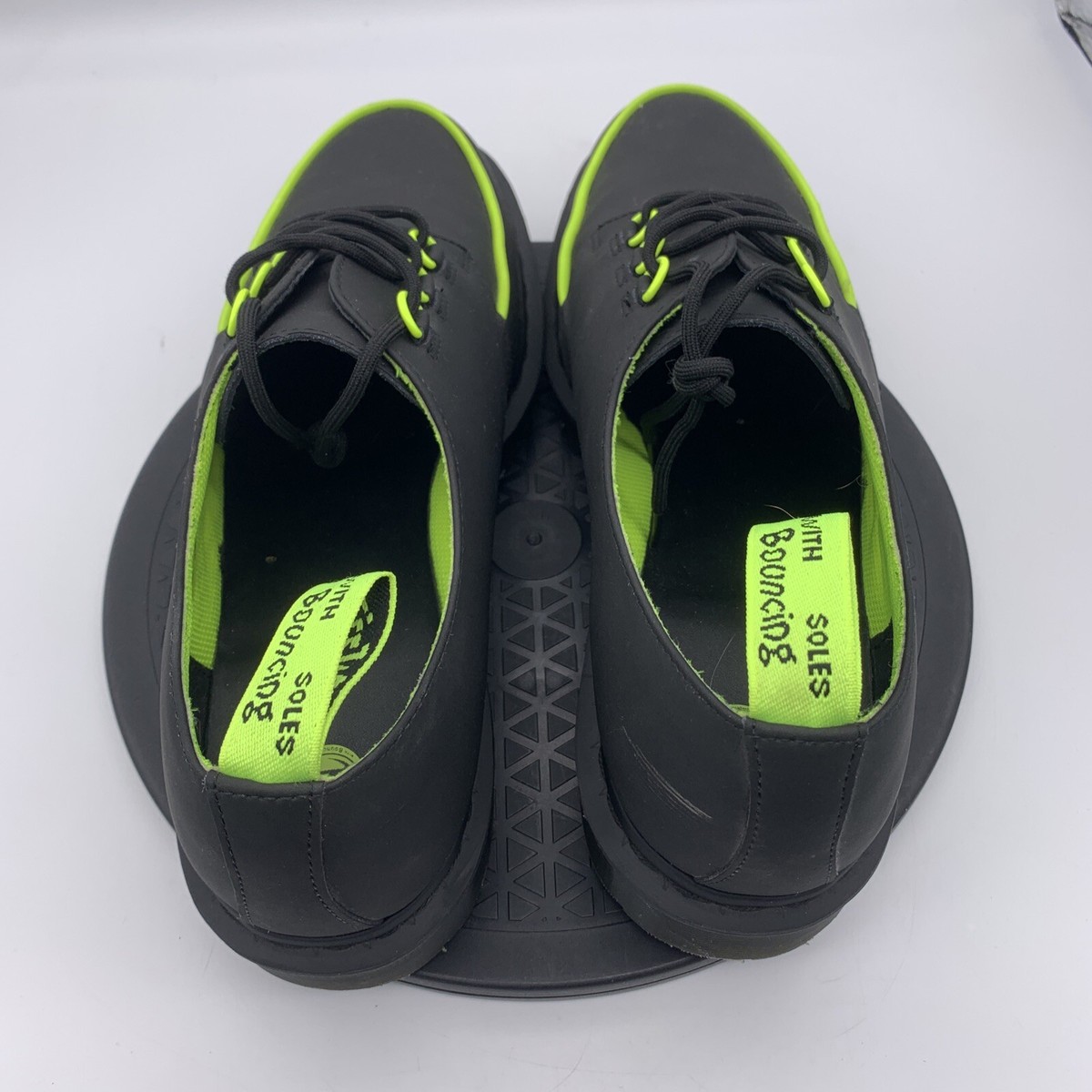 Dr. Doc Martens Black Neon Green Ramsey Alt Oxford AirWair Soles