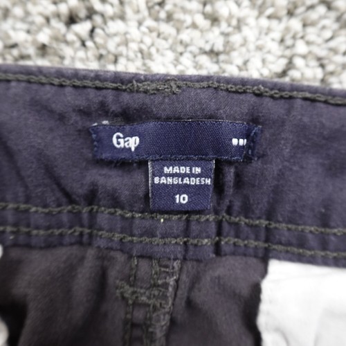 Gap Shorts Womens 10 Blue Khakis Chino Low Rise Flat Front Preppy Stretch Flex - Picture 6 of 10