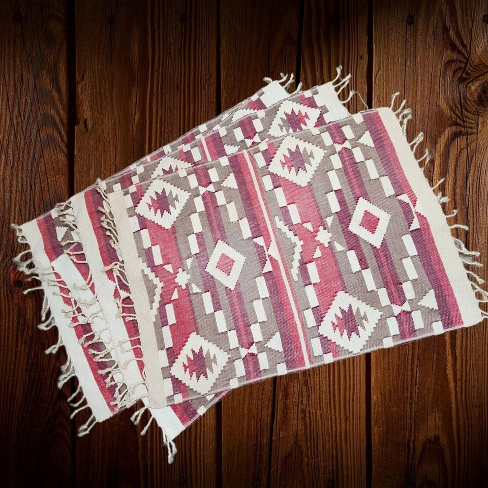 NEW Jorge Santos Vintage Handwoven 5 Placemats Southwestern Design Guatemala - Image 2 of 4