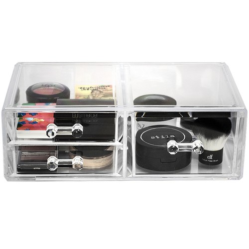 Sorbus Acrylic Cosmetics Makeup and Jewelry Storage Case Display Sets –Interlock - Picture 4 of 12