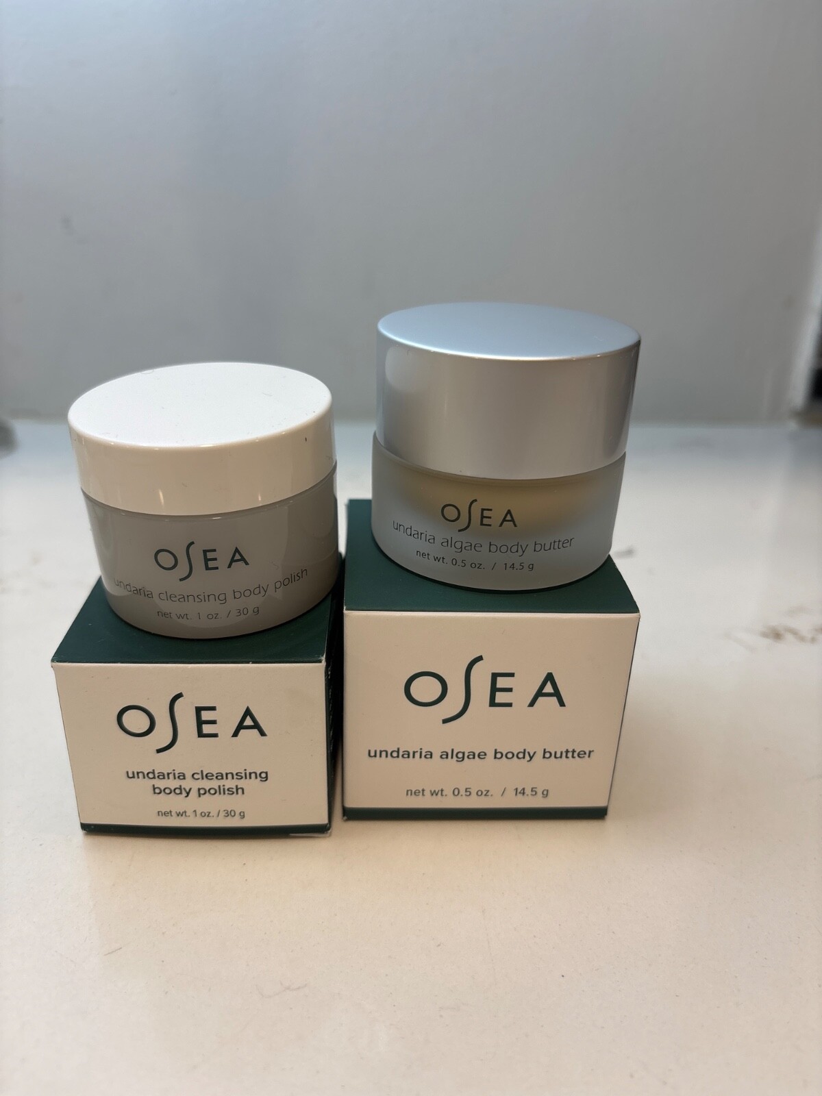 2 OSEA Undaria Algae Body Butter & Cleansing Body Polish Set - New