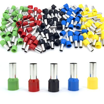 100 Pcs 4AWG Ferrule Connectors End Terminal Inulated Ferrule Cable Crimp