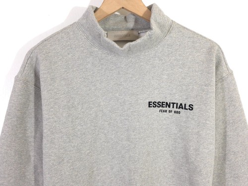 Fear of God Essentials Kids Size 8 Heather Oatmeal Mock Neck Sweater Womens XS/S - Picture 5 of 15