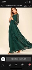 Lulus Emerald Green Long Sleeve Dress XS