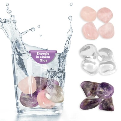 Wassersteine Basis-Set zur Wasserbelebung | Rosenquarz, Amethyst, Bergkristall