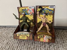 Two. Wild West, Native American Indian And Cowboy Figurines New