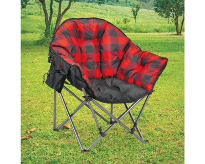 ULINE BIG DADDY PLUSH TRAVEL CHAIR NEW IN BOX 500 LB CAPACITY! PICK UP ...