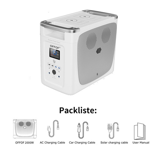 OFFOF Portable Power Station 2048Wh BMS Battery System Solar Storage Power 230V - Picture 8 of 12