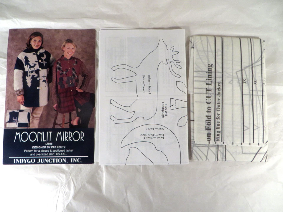 Moonlit Mirror Pattern Appliqued Jacket Photo Instructions Sewing #IJ606 - Image 4 of 4