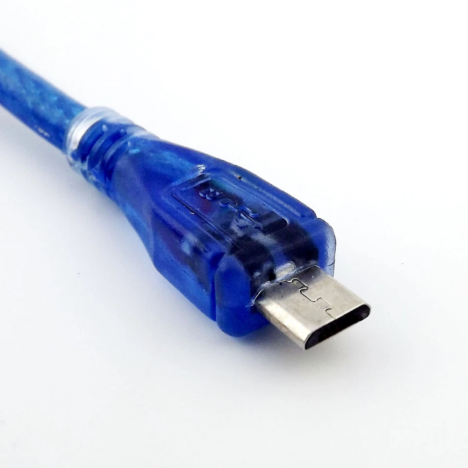 10x USB 2.0 Type A Male to USB Micro 5 Pin Male Plug Data Cable Adapter Blue 1FT - Image 4 of 4