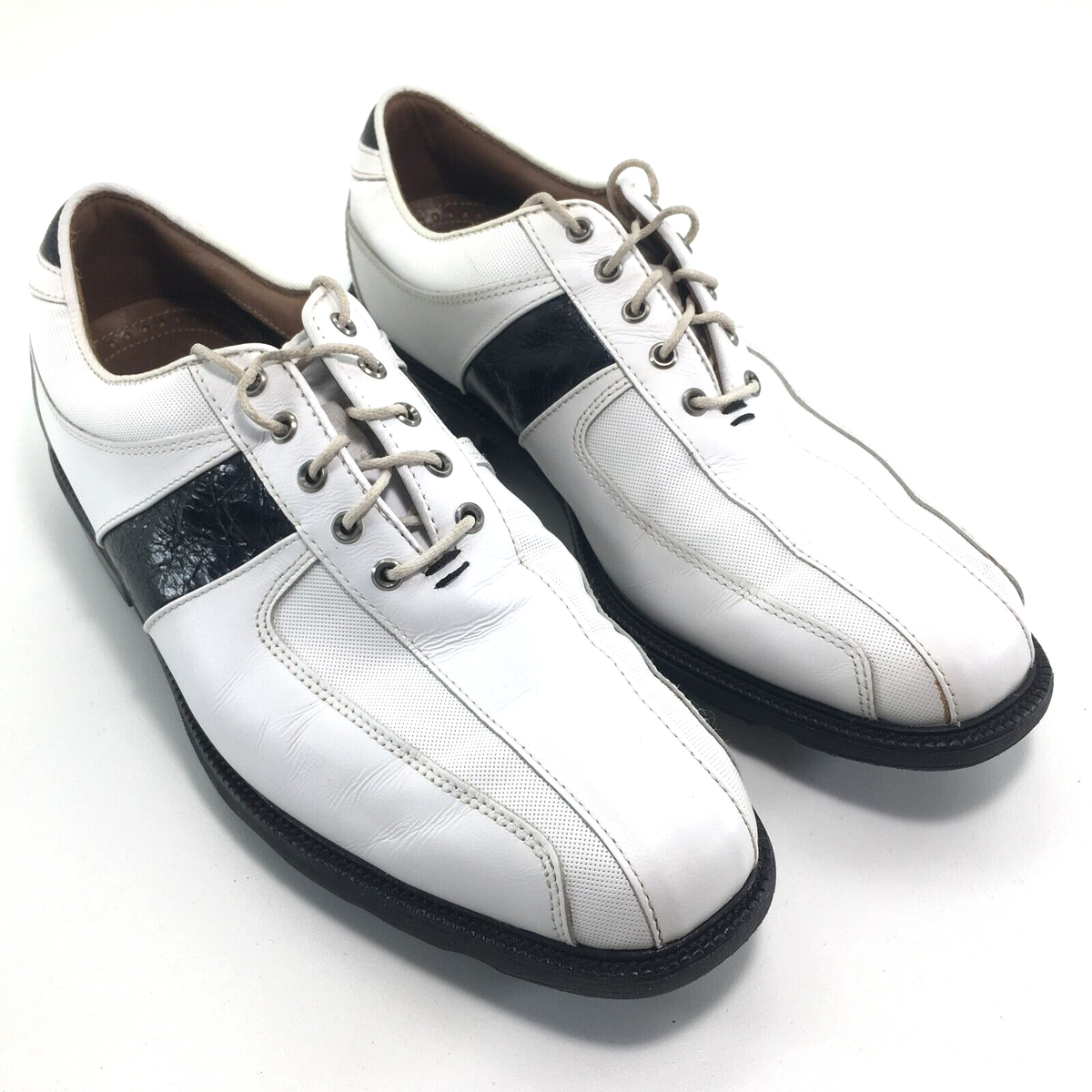 Footjoy FJ ICON 52070 Golf Men's US Size 8M White Black Shoes | eBay