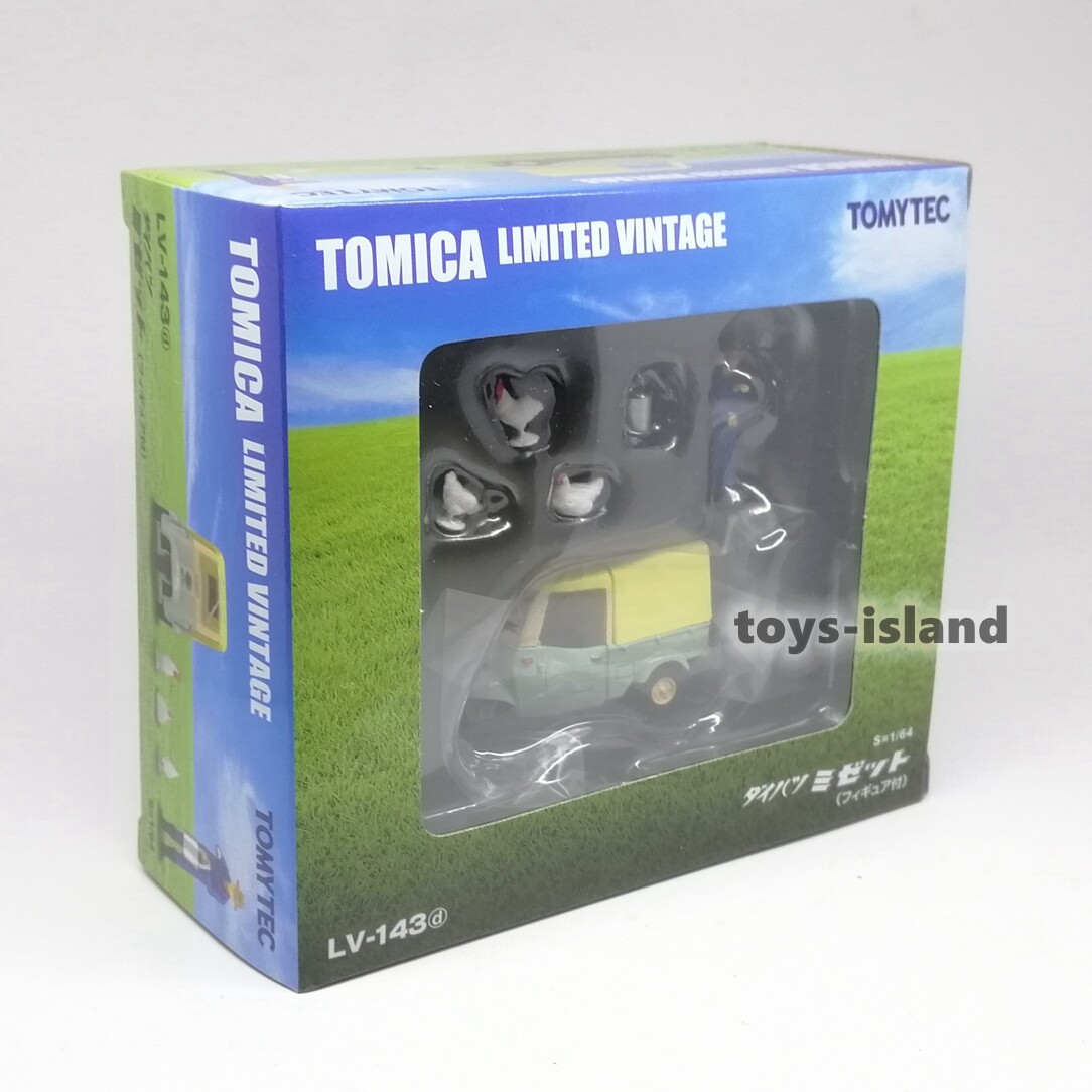 Tomica Limited Vintage LV-143d Daihatsu Midget with figure 1/64