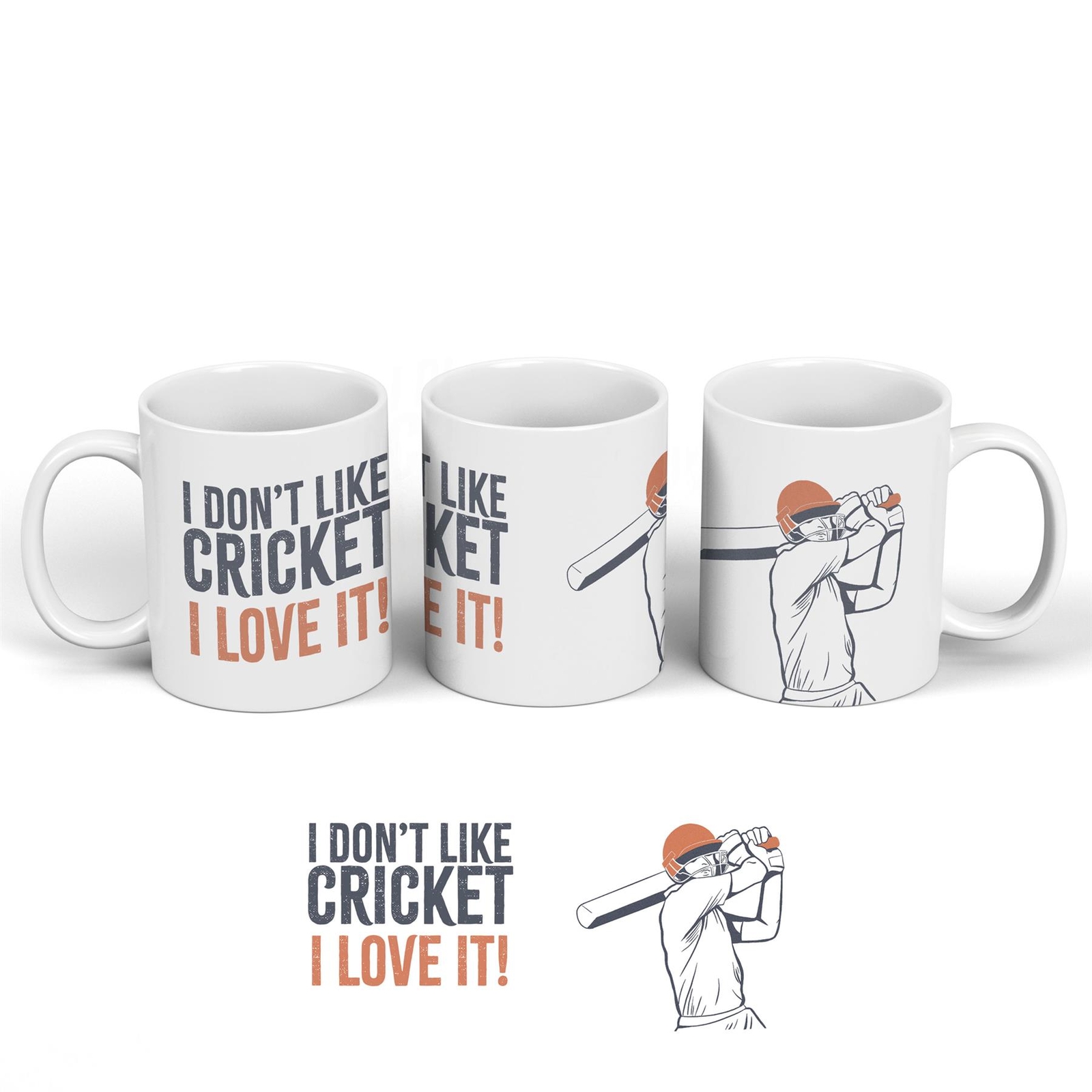 Cricket I Love Cricket Humorous Hobby Typography Ceramic Classic Mug