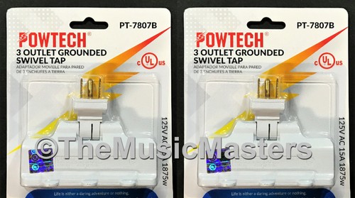 2X Swivel 3 Outlet Triple AC Wall Plug Power Tap Splitter 3-Way Electric Adapter - 第 3/12 張圖片