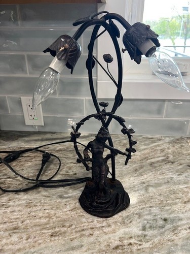 Trellis Girl 2 Light Accent Lamp Solid Heavy Metal - Picture 5 of 7