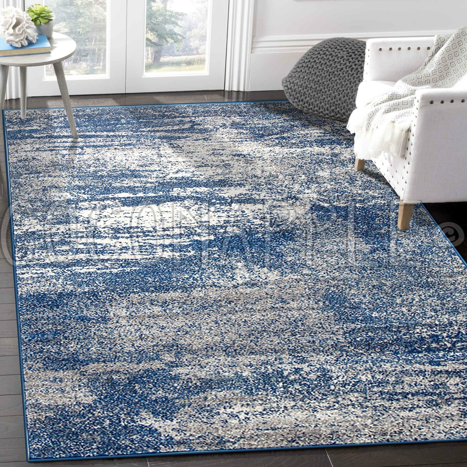 Mirage+Casandra+Dunescape+Modern+Blue+Grey+Rug for sale online eBay