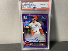 Jonathan India 2018 Bowman Chrome Auto Purple Refractor /250 Rookie PSADNA 10 💎