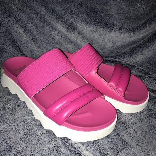 Sorel Fuschia Fizz/Sea Salt Viibe™ Slide Sandals Women's Size 9.5 NEW List $115 - Picture 2 of 10