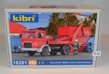 Kibri H0 Bausatz Nr. 18201 MAN Absetzkipper Schuttmulde Feuerwehr OVP 1 #5618