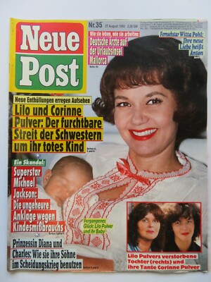 Neue Post 35/1993, Lilo Pulver, Michael Jackson, Claudia Schiffer, Märthe Louise